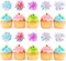 10Pcs Happy Birthday Cake Toppers, Foil Firework Cupcake Toppers, Sparkle Tinsel Cake Toppers Cocktail Food Toothpick for Birthday Wedding Baby Shower Graduation Party Supplies